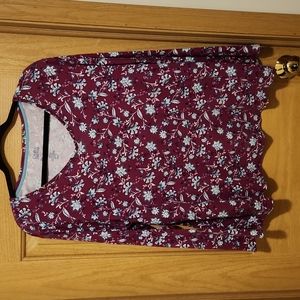 2x long sleeve t-shirt blouse EUC